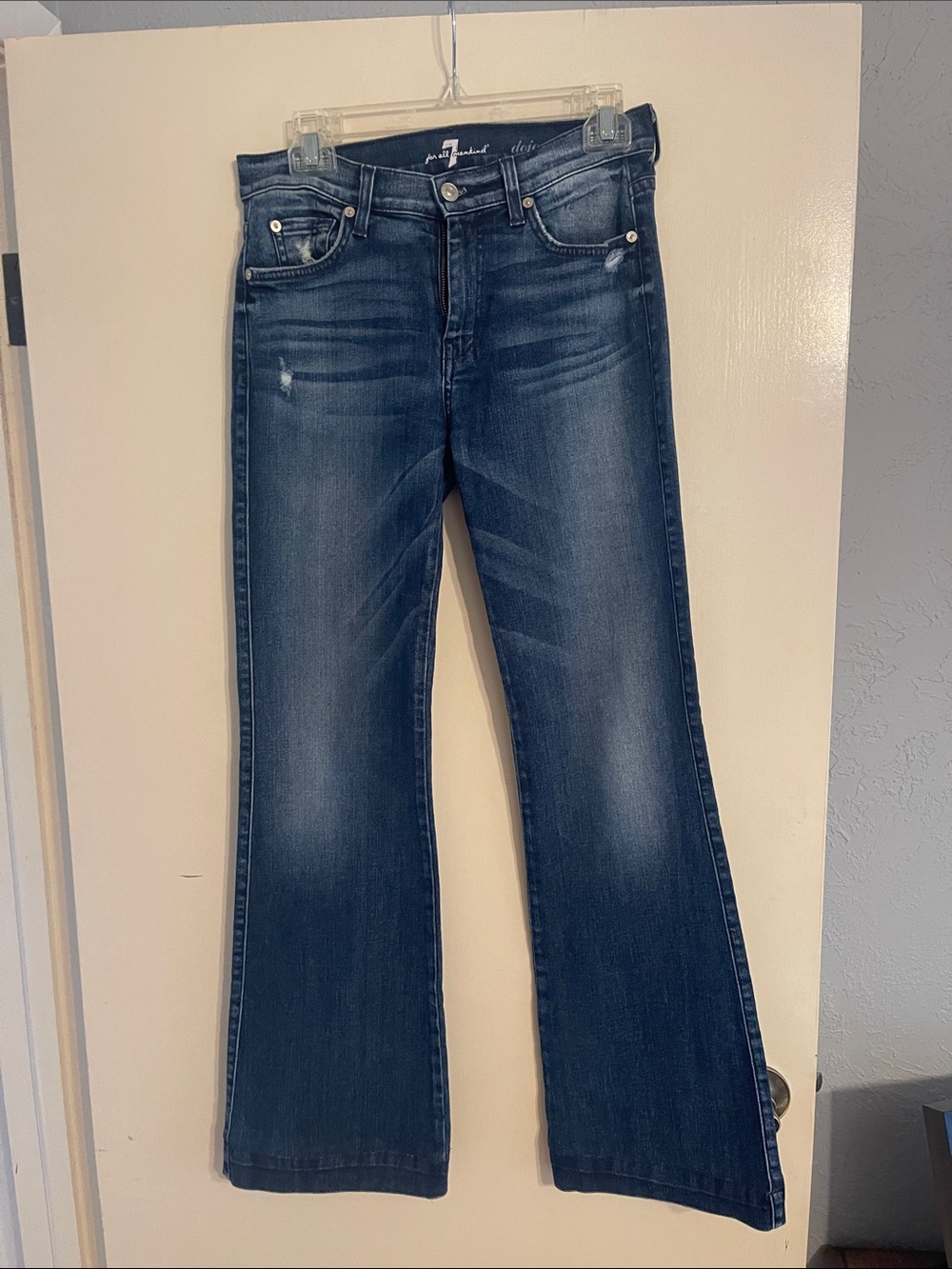 7 For All Mankind Dark Blue Flare Jeans - size 27 - NWOT
